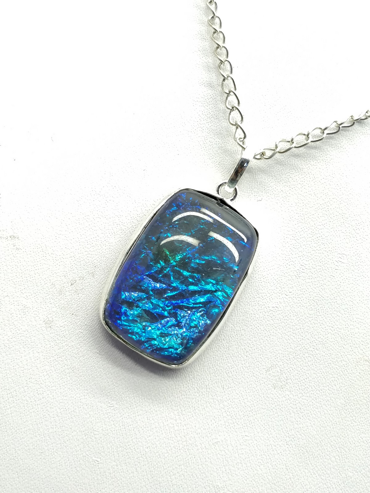 Blue Opal Pendant 39x20x8 mm, Rectangle & Smooth wt. in 43 Ct. MG213