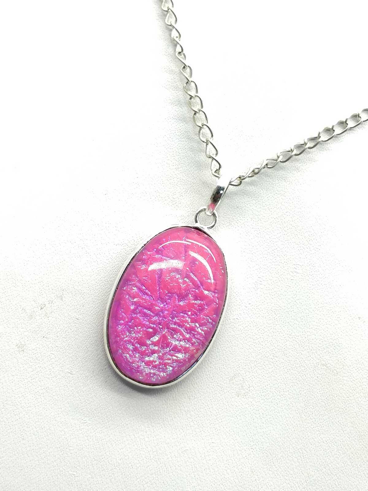 Pink Blue Fire Opal Pendant 39x20x8 mm, Oval & Smooth wt. in 38 Ct