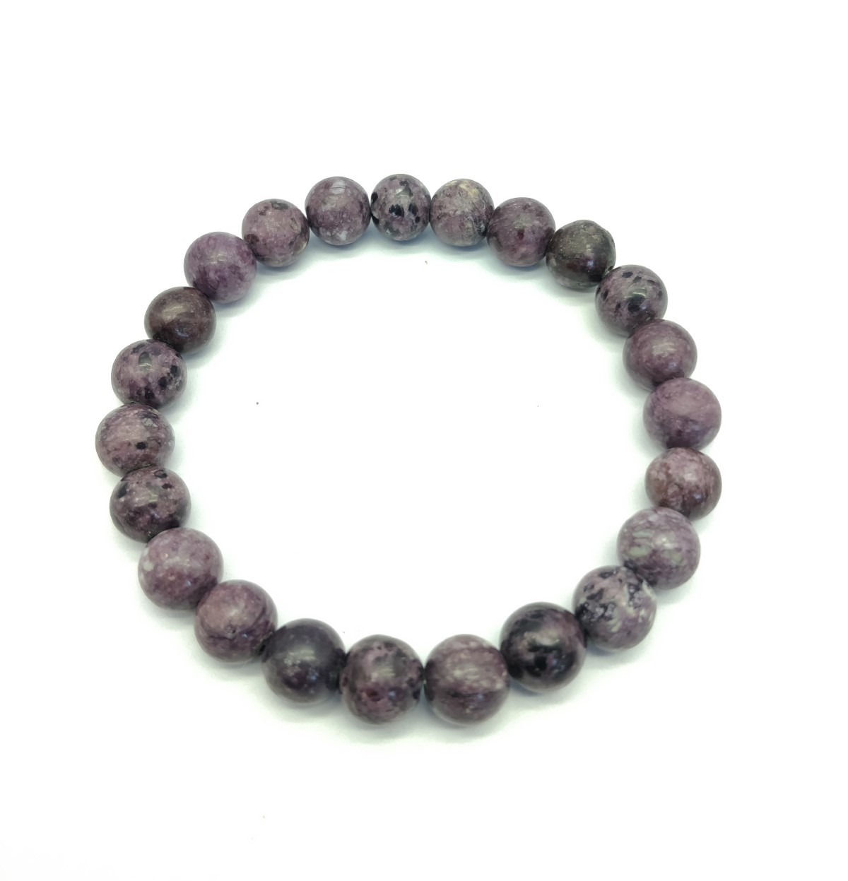 AAA+++ 100% Top Quality Lepidolite 23 Beads Bracelet 8 mm, Round & Smooth 7 Inch long. ZZ71