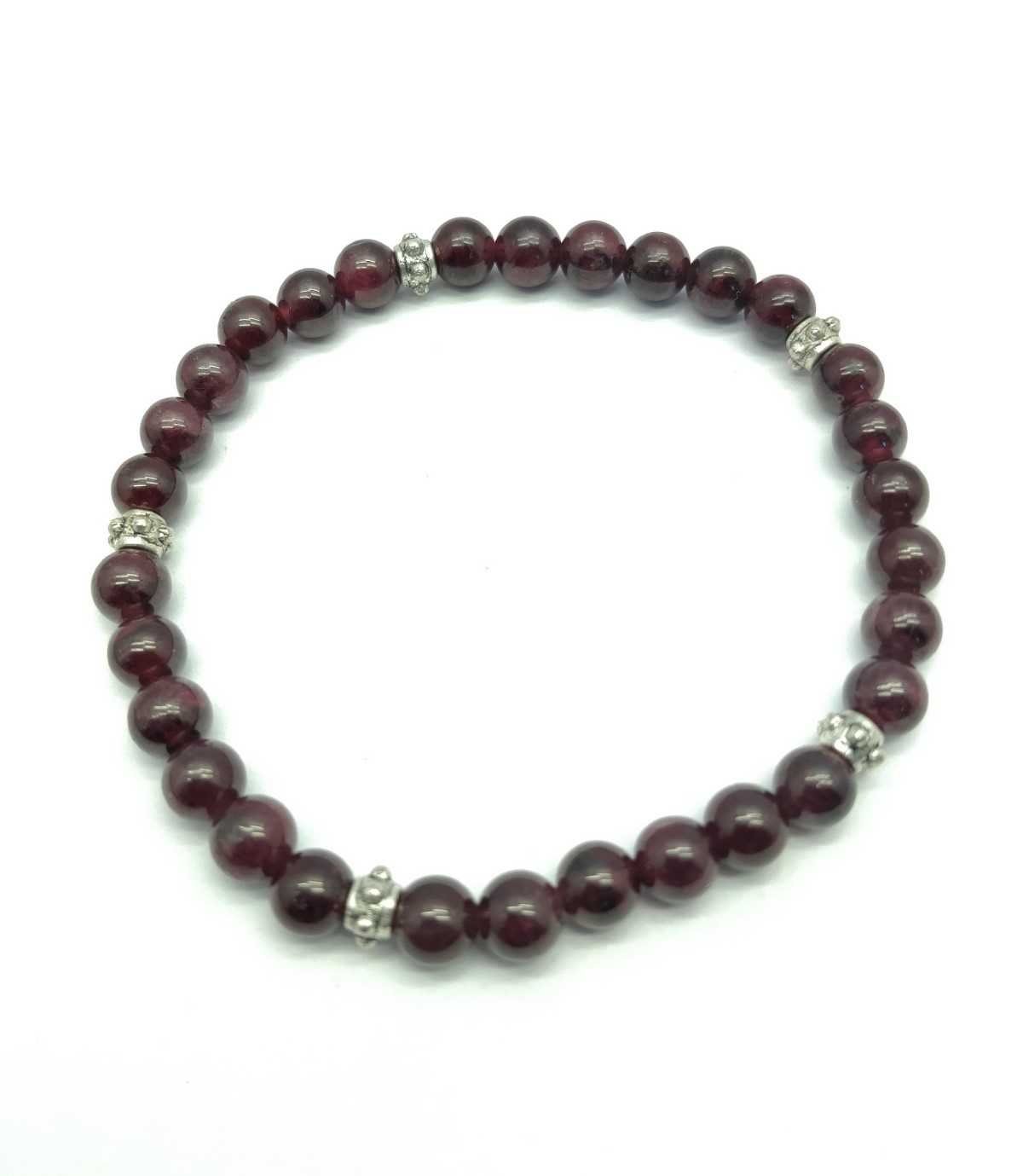 AAA+++ 100% Top Quality Garnet 30 Beads Bracelet 5.5 mm, Round & Smooth 7 Inch long. ZZ73