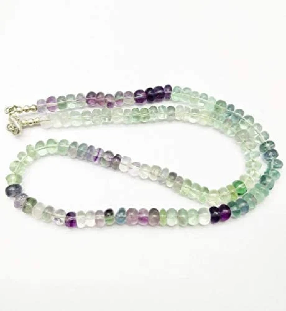 19.5" Finest Quality Flourite Gemstone Bead Shaped Rondelle Cut Smooth